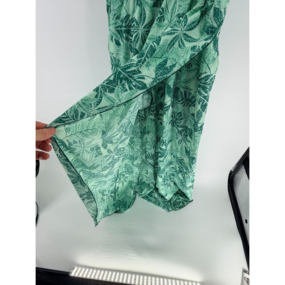 Toad&Co Sunkissed Maxi Dress Medium Kelp Green Botanic Print NWT Sustainable $95 - Picture 3 of 10